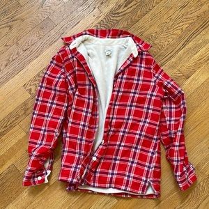 LLBean fleece lined flannel